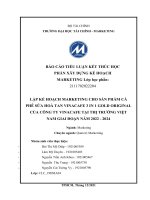 (TIỂU LUẬN) lập kế HOẠCH MARKETING CHO sản PHẨM cà PHÊ sữa HOÀ TAN VINACAFE 3 IN 1 GOLD ORIGINAL của CÔNG TY VINACAFE tại THỊ TRƯỜNG VIỆT NAM GIAI đoạn năm 2022   2024 