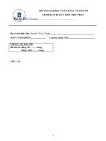 (TIỂU LUẬN) hãy trình bày theo sự hiểu biết của bạn về phương pháp bình phương nhỏ nhất thông thường (OLS) cho mô hình 