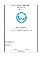 (TIỂU LUẬN) KINH tế PHÁT TRIỂN tiểu luận giữa kỳ PHÂN TÍCH sự đổi mới SÁNG TẠOTẠI CÔNG TY TNHH MOL LOGISTICS VIỆT NAM 