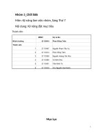 (TIỂU LUẬN) môn kỹ năng làm việc nhóm sáng thứ 7 nội dung kỹ năng đặt mục tiêu 