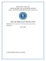 BÀI tập THẢO LUẬN THÁNG lần II bộ môn pháp luật về hợp đồng và bồi thường thiệt hại ngoài hợp đồng 