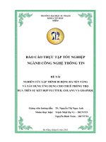 NGHIÊN cứu lập TRÌNH DI ĐỘNG đa nền TẢNG và xây DỰNG ỨNG DỤNG CHO THUÊ PHÒNG TRỌ dựa TRÊN sự kết hợp FLUTTER, GOLANG và GRAPHQL 