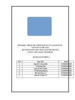 (TIỂU LUẬN) môn học NHỮNG QUY ĐỊNH CHUNG về LUẬT dân sự, tài sản và THỪA kế bài tập THÁNG THỨ NHẤT (vấn đề CHUNG) 