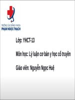 (TIỂU LUẬN) KHÁI NIỆM là loại vật chất cơ bản nhất cấu tạo nên cơ thể 