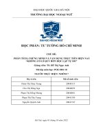 CHỦ đề PHÂN TÍCH, CHỨNG MINH và vận DỤNG THỰC TIỄN HIỆN NAY KHÔNG có gì QUÝ hơn độc lập tự DO 