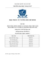 CHỦ đề PHÂN TÍCH, CHỨNG MINH và vận DỤNG THỰC TIỄN CÁCH MẠNG HIỆN NAY VAI TRÒ của đại đoàn kết dân tộc 