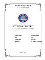 (TIỂU LUẬN) INTERNSHIP REPORT company THU AN TUTORING CENTER 