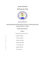 (TIỂU LUẬN) HOẠCH ĐỊNH CHIẾN lược KINH DOANH của CÔNG TY cổ PHẦN dược PHẨM và TRANG THIẾT bị y tế TỈNH v 