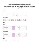 Toán 3 bảng nhân 9giải toán lớp 3 trang 28, 29 sách cánh diều   tập 1 