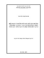 Luận văn thạc sĩ VNU UEd biên soạn và hướng dẫn giải bài tập chương tĩnh học vật rắn, vật lí 10 nhằm phát triển năng lực sáng tạo của học sinh giỏi vật lí 