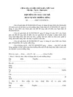 Hợp đồng ủy thác chi trả dịch vụ môi trường rừng 