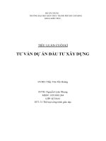 TIỂU LUẬN CUỐI kì tư vấn dự án đầu tư xây DỰNG bài tập 1   THỂ LOẠI CÔNG TRÌNH NHÀ ở NHỎ, NHÀ PHỐ, NHÀ LIỀN kề, BIỆT THỰ