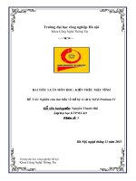 TIỂU LUẬN môn học KIẾN TRÚC máy TÍNH đề tài nghiên cứu tìm hiểu về thế hệ vi xử lý intel pentium IV 