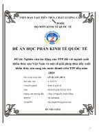 (TIỂU LUẬN) nghiên cứu tác động của TPP đối với ngành xuất khẩu thủy sản việt nam và một số giải pháp thúc đẩy xuất khẩu thủy sản sang các nước thành viên TPP đến năm 2025 