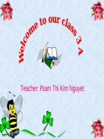 Bài giảng môn Tiếng Anh lớp 3 bài 15