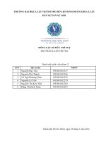 (TIỂU LUẬN) môn LUẬT sở hữu TRÍ TUỆ bài THẢO LUẬN THỨ BA 