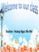 Bài giảng môn Tiếng Anh lớp 3 bài 20