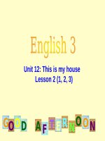 Bài giảng môn Tiếng Anh lớp 3 bài 12