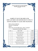 (TIỂU LUẬN) NGHIÊN cứu QUẢN TRỊ CHIẾN lược THIẾT lập CHIẾN lược KINH DOANH của CÔNG TY THƯƠNG mại điện tử LAZADA TRÊN THỊ TRƯỜNG 