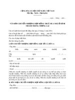 Văn bản chuyển nhượng hợp đồng thuê mua nhà ở hình thành trong tương lai 