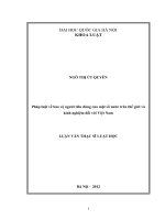 Luận văn thạc sĩ VNU LS pháp luật về bảo vệ người tiêu dùng của một số nước trên thế giới và kinh nghiệm đối với việt nam 