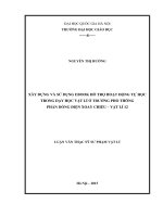 Luận văn thạc sĩ VNU UEd xây dựng và sử dụng ebook hỗ trợ hoạt động tự học trong dạy học vật lí ở trường phổ thông phần dòng điện xoay chiều   vật lí 12 