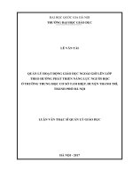 Luận văn thạc sĩ VNU UEd quản lý hoạt động giáo dục ngoài giờ lên lớp theo hướng phát triển năng lực người học ở trường trung học cơ sở tam hiệp, huyện thanh trì, thành phố hà nội 