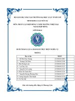 (TIỂU LUẬN) môn PHÁP LUẬT hợp ĐỒNG và bồi THƯỜNG THIỆT hại NGOÀI hợp ĐỒNG  BUỔI THẢO LUẬN 4 bảo đảm THỰC HIỆN NGHĨA vụ 