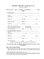 Mẫu hợp đồng thế chấp căn hộ chung cư 