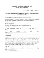 Văn bản chuyển nhượng hợp đồng thuê mua nhà, công trình xây dựng có sẵn 