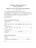 Hợp đồng cho thuê (cho thuê lại) quyền sử dụng đất 