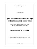 Luận văn thạc sĩ VNU LS quyền sống của thai nhi và vấn đề hoàn thiện khuôn khổ pháp luật việt nam về phá thai luận văn ths  luật pháp luật về quyền con người chuyên nghành đào tạo thí điểm 