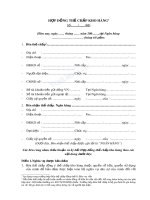 Hợp đồng thế chấp kho hàng 