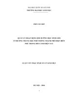 Luận văn thạc sĩ VNU UEd quản lý hoạt động bồi dưỡng học sinh giỏi ở trường trung học phổ thông thành phố điện biên phủ trong bối cảnh hiện nay 