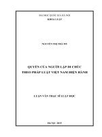 Luận văn thạc sĩ VNU LS quyền của người lập di chúc theo pháp luật việt nam hiện hành 