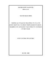 Luận văn thạc sĩ VNU LS thông lệ về quản trị công ty của tổ chức hợp tác và phát triển kinh tế OECD   nghiên cứu áp dụng vào công ty cổ phần ở việt nam  
