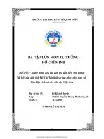 Chứng minh độc lập dân tộc gắn liền chủ nghĩa xã hội của chủ tịch hồ chí minh là sự lựa chọn phù hợp với điều kiện lịch sử của dân tộc việt nam 