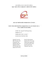 (TIỂU LUẬN) môn MARKETING căn bản PHÂN TÍCH môi TRƯỜNG MARKETING của sản PHẨM COCA COLA ZERO SUGAR 320ML 