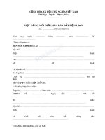 Hợp đồng môi giới mua bán bất động sản 