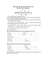 Mẫu hợp đồng thuê nhà ở công vụ 