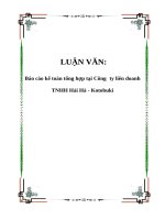 Luận văn báo cáo kế toán tổng hợp tại công   ty liên doanh 