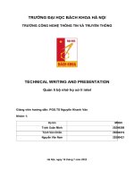 (TIỂU LUẬN) TECHNICAL WRITING AND PRESENTATION quản lí bộ nhớ họ xử lí intel 