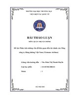 (TIỂU LUẬN) THẢO LUẬN môn QUẢN TRỊ tài CHÍNH đề tài phân tích những vấn đề liên quan đến tài chính của tổng công ty hàng không việt nam (vietnam airlines) 
