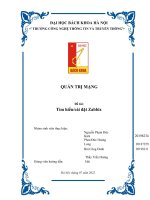 (TIỂU LUẬN) QUẢN TRỊ MẠNG đề tài tìm hiểucài đặt zabbix 