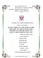 (TIỂU LUẬN) sự PHÁT TRIỂN của CHỦ NGHĨA xã hội KHOA học SAU KHI LÊNIN QUA đời CHO đến NAY LIÊN hệ với sự vận DỤNG và PHÁT TRIỂN ở VIỆT NAM 