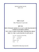 (TIỂU LUẬN) PHÂN TÍCH QUY ĐỊNH của LUẬT CẠNH TRANH 2018 về ‘ CHÍNH SÁCH KHOAN HỒNG’ sưu tầm và PHÂN TÍCH một TÌNH HUỐNG HOẶC một vụ VIỆC CẠNH TRANH có LIÊN QUAN 