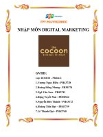 (TIỂU LUẬN) PHÂN TÍCH THỰC TRẠNG ỨNG DỤNG DIGITAL MARKETING tại công ty cổ phần cocoon CÔNG TY TNHH mỹ PHẨM NATURE STORY TRONG 3 năm gần đây 