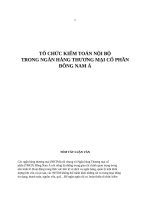 LUẬN văn kế TOÁN nội bộ TRONG NGÂN HÀNG THƯƠNG mại cổ PHẦN ĐÔNG NAM á 