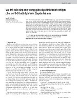 Vai trò của cha mẹ trong giáo dục tính trách nhiệm cho trẻ 5-6 tuổi dựa trên Quyền trẻ em