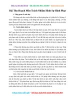 Bài thu hoạch môn trách nhiệm hình sự hình phạt 